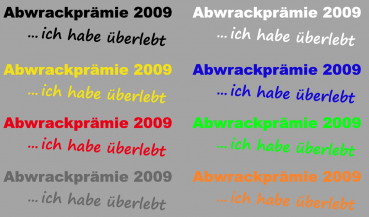 Aufkleber Abwrackprämie