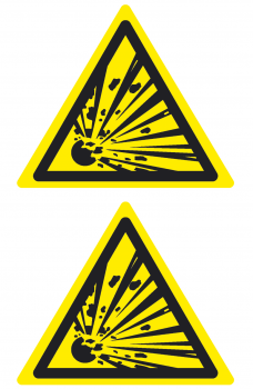 Aufkleber Explosiv