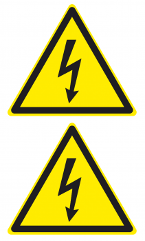 Aufkleber Hochspannung