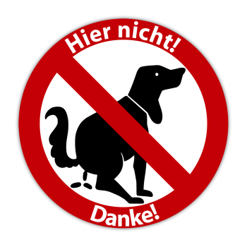 Aufkleber Kein Hundeklo