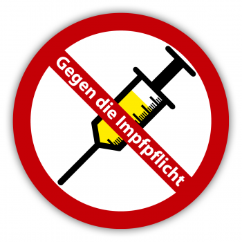 Aufkleber Gegen die Impfpflicht