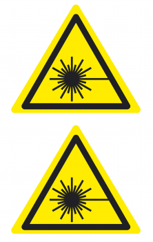 Warnaufkleber Laserstrahlung