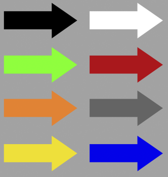 Aufkleber Abschleppösen Pfeil