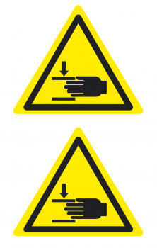 Warnaufkleber Quetschgefahr