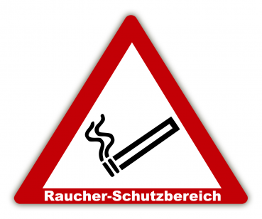 Aufkleber Raucher Schutzbereich