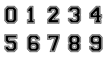 Aufkleber Startnummer