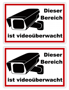 Aufkleber Videoüberwachung