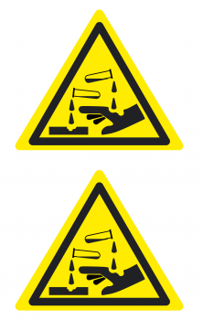 Warnaufkleber Ätzend