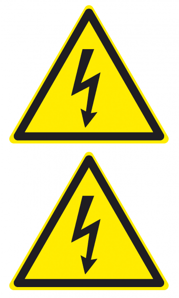 Aufkleber Hochspannung