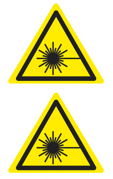 Warnaufkleber Laserstrahlung