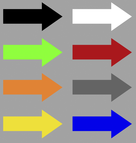 Aufkleber Abschleppösen Pfeil